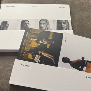 Prada White Branded Box Set with Photographic Panels